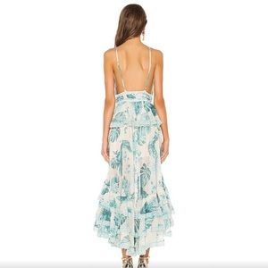 ROCOCO SAND Echo Maxi Dress Sage Green Ruffle XS. New with tags